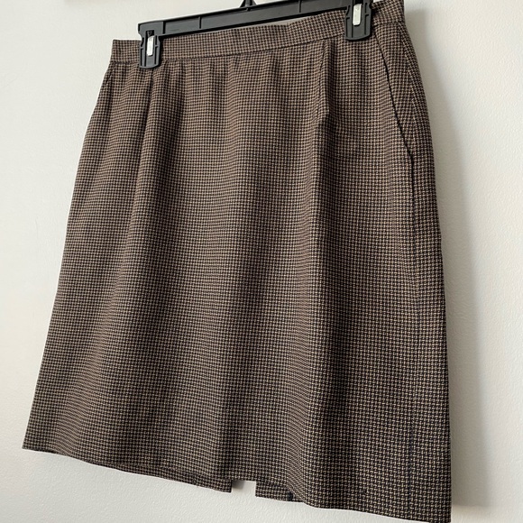 Vintage 100% Wool Canadian Made Woven Skirt Size 12 - Picture 9 of 15